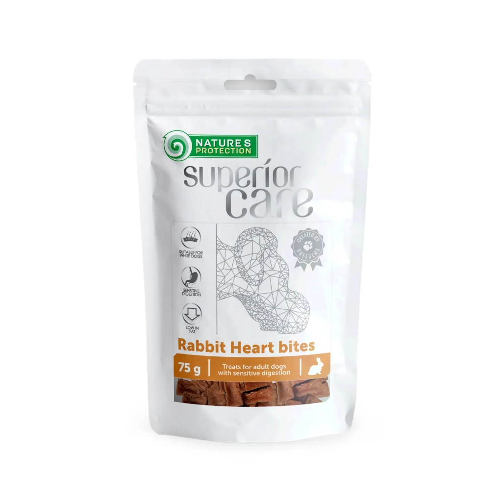 Ласощі для собак Nature's Protection серце кролика шматочками з куркою 75 г (SNK46121) - зображення 1