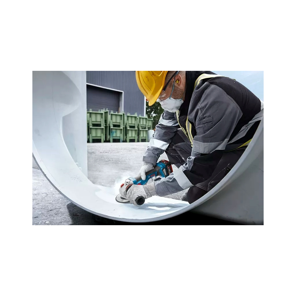Шліфувальна машина Bosch GWS 18V-11 125мм, 18В, 2x5Ah, 0-9000об/хв, 1.7кг, кейс (0.601.9N4.103) - изображение 9