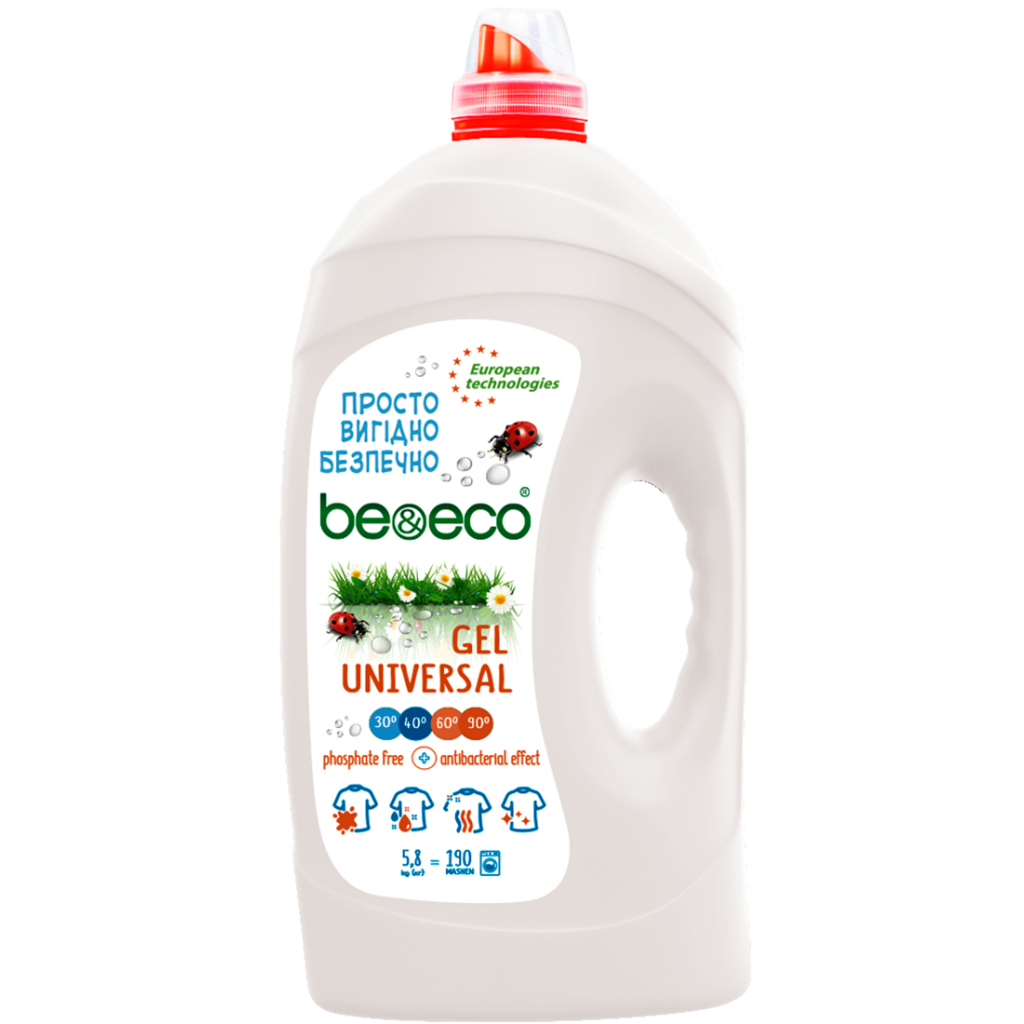 Гель для прання Be&Eco Universal 5.8 л (4820168433597) - зображення 1