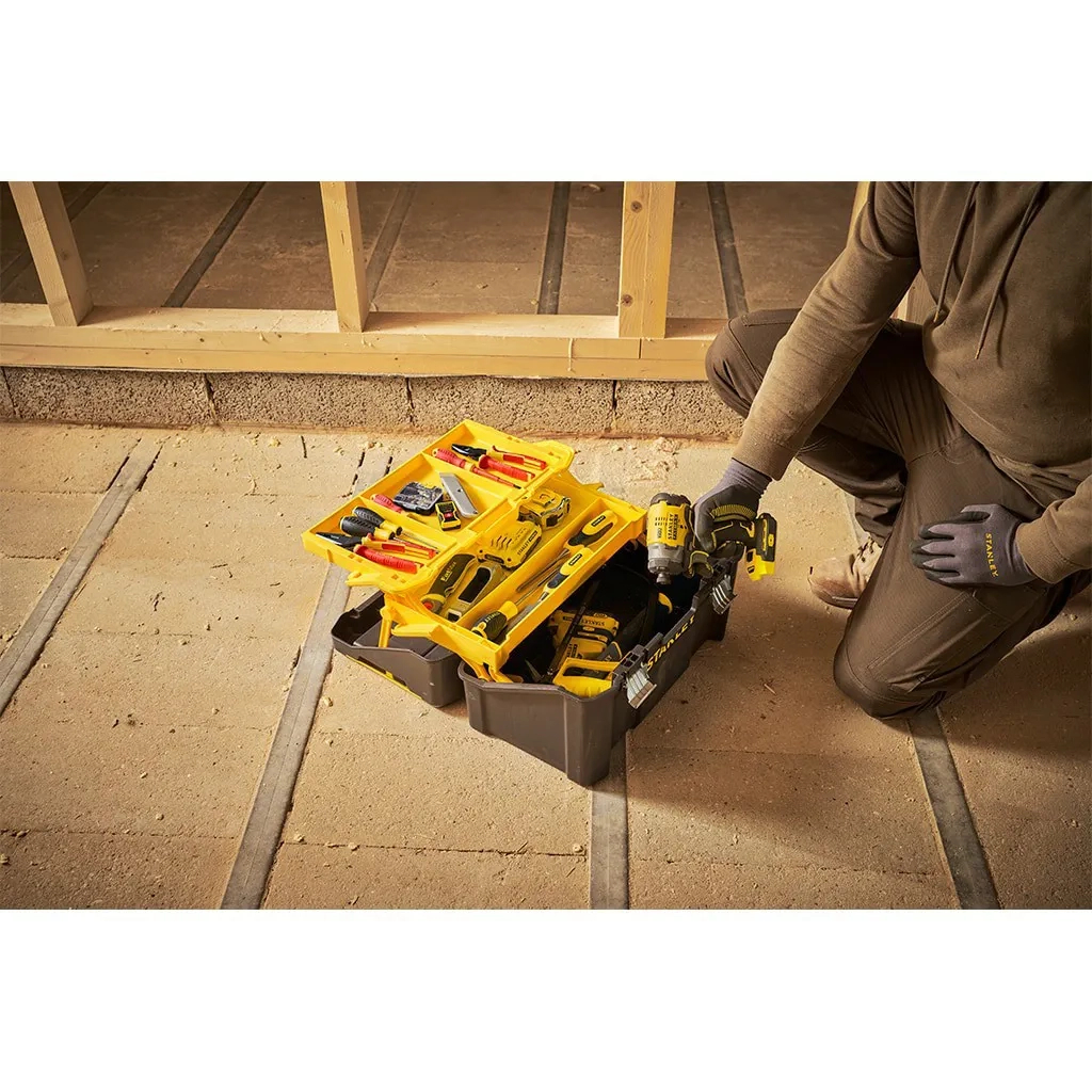 Ящик для інструментів Stanley ESSENTIAL Cantilever, 19", 490х290х250 мм, з металевими зам (STST83397-1) - зображення 4