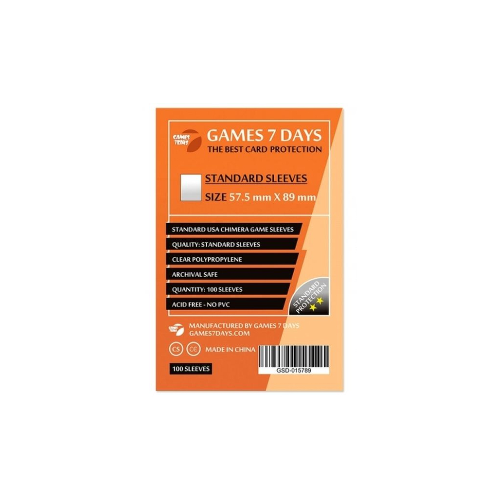 Протектор для карт Games 7 Days 57,5 х 89 мм, Standard USA Chimera, 100 шт (STANDART) (GSD-015789) - зображення 1