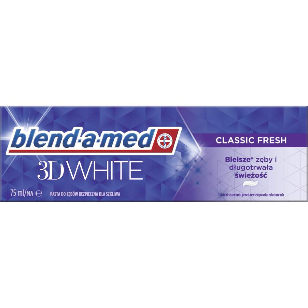 Зубна паста Blend-a-med 3D White Класична свіжість 75 мл (8006540792971) - зображення 2