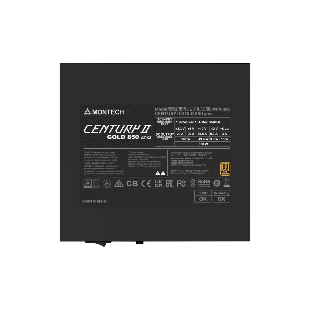 Блок живлення MONTECH 850W (CENTURY II 850) - зображення 5