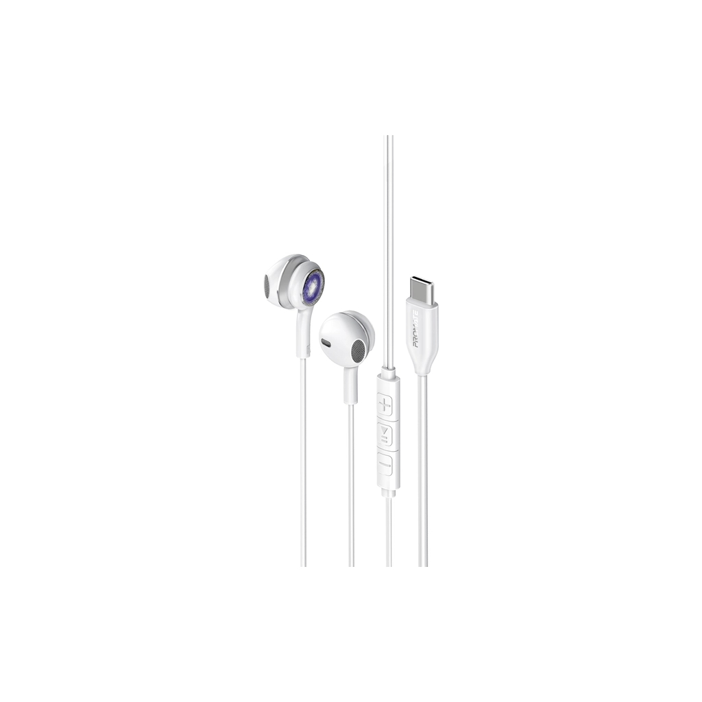 Навушники Promate LumiBuds-C Silver (lumibuds-c.silver) - зображення 1