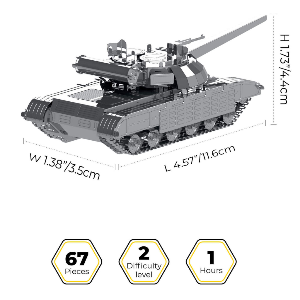 Конструктор Metal Time колекційна модель Bulat T-64 (MT059) - зображення 2