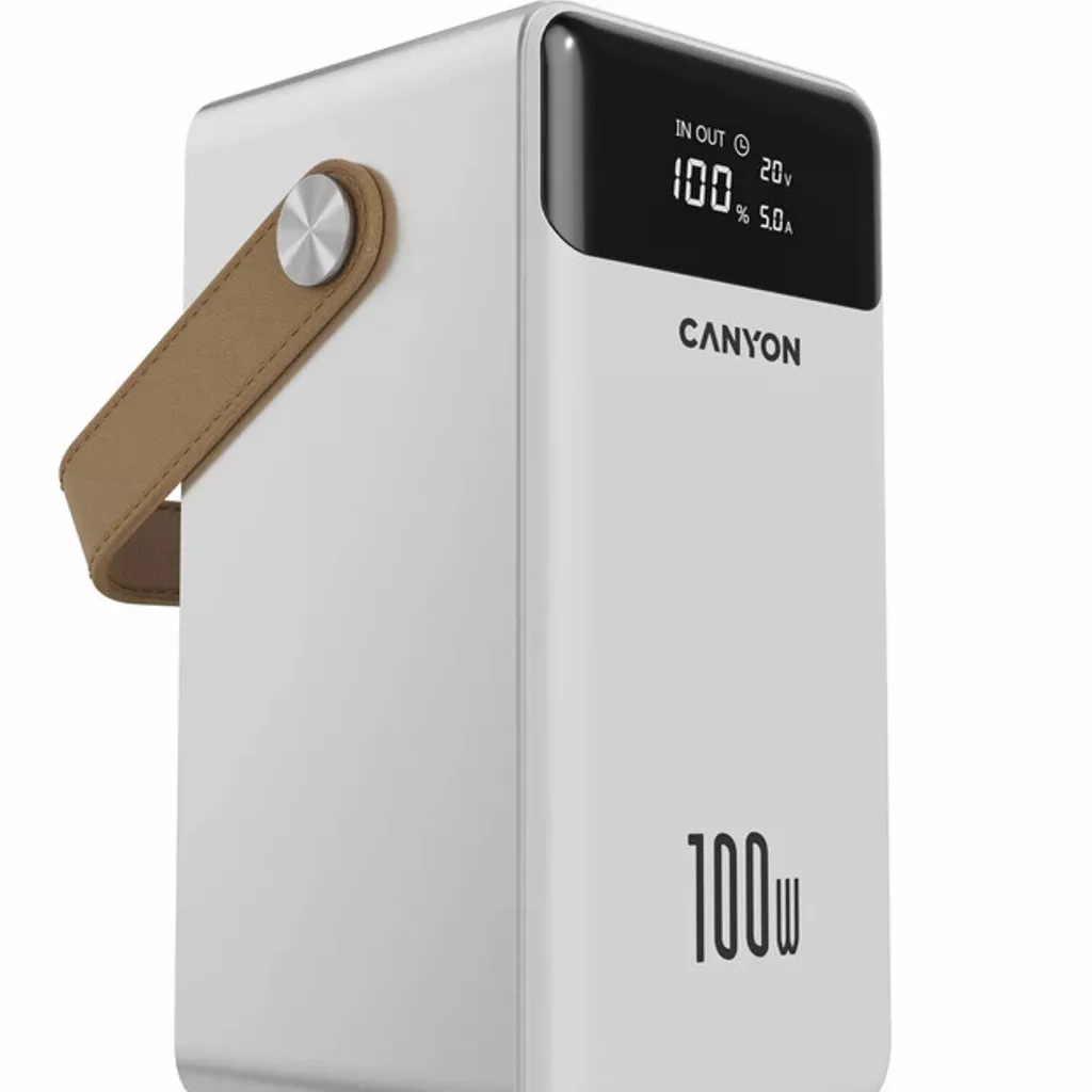 Батарея універсальна Canyon 60000mAh OnPower 610 PD/100W metal White (CNS-CPB610W) - зображення 3