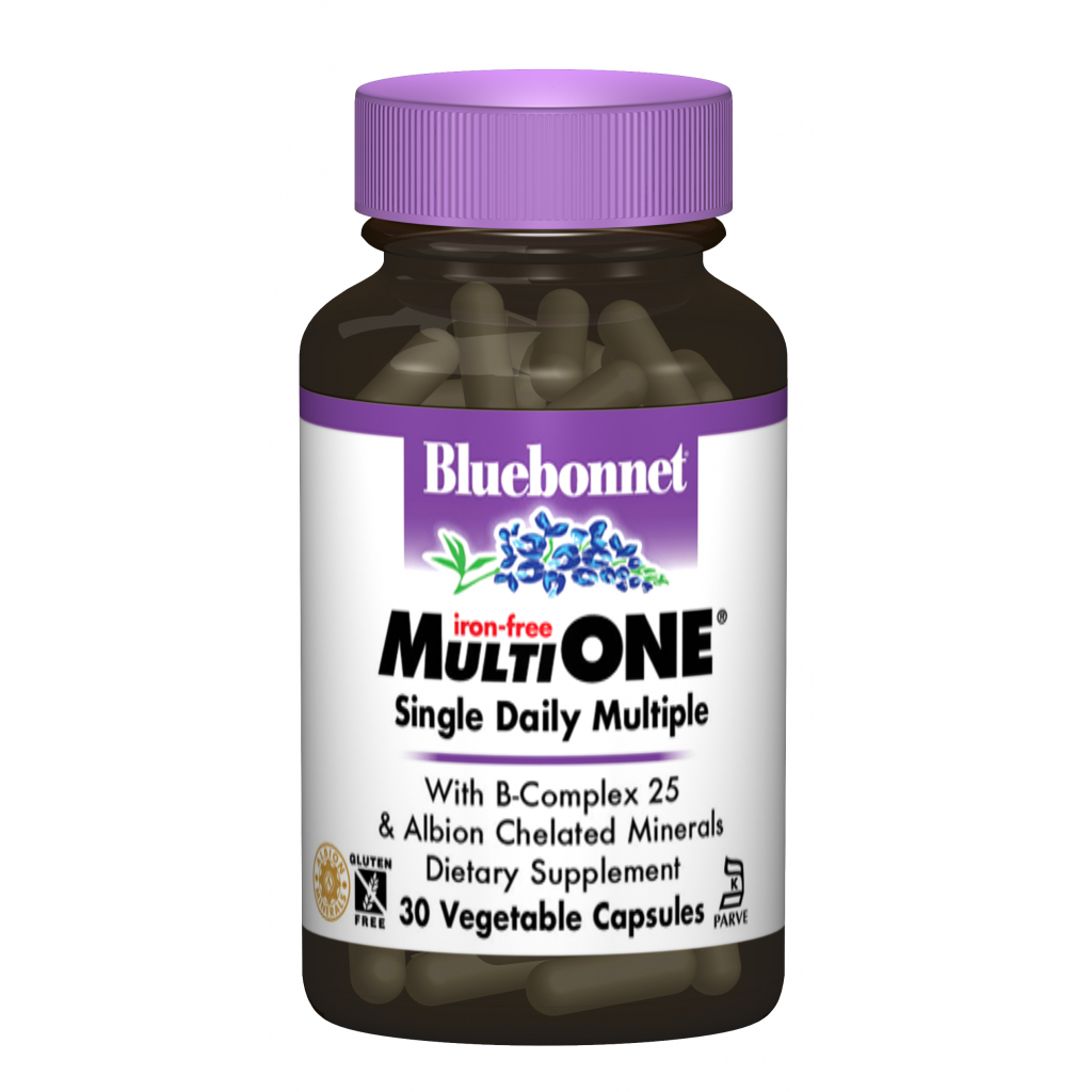 Мультивітамін Bluebonnet Nutrition Мультивітаміни без заліза, MultiONE, 30 гелевих капсул (BLB0145) - зображення 1