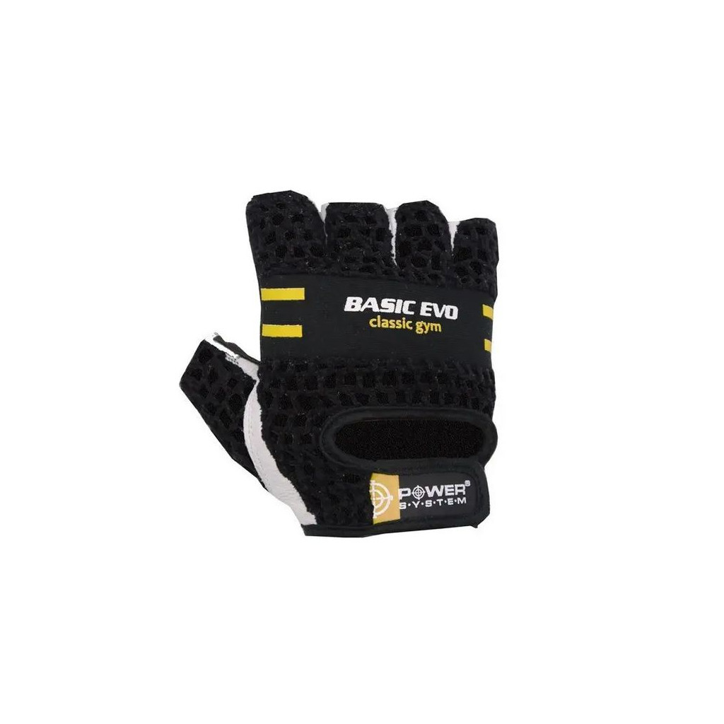 Рукавички для фітнесу Power System Basic EVO PS-2100 Black Yellow Line XL (PS_2100E_XL_Black/Yellow) - зображення 3