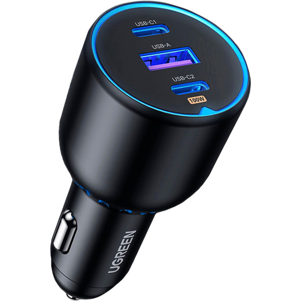 Зарядний пристрій Ugreen 3xUSB 130W (2xUSB-C+USB-A) QC 3.0 black (CD293) (90413) - изображение 1