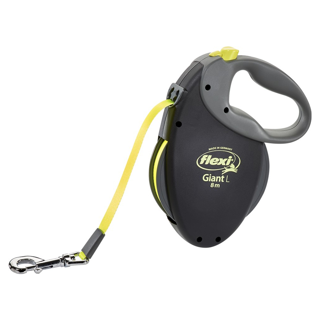 Повідець для собак Flexi Giant Neon L стрічка 8 м (чорний) (4000498015568) - зображення 1