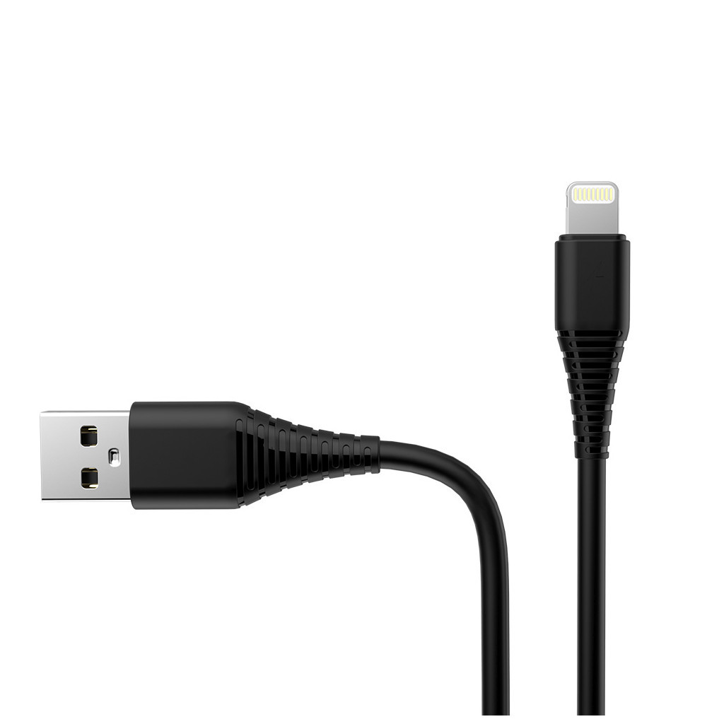 Зарядний пристрій ColorWay 1USB AUTO ID 2A (10W) black + cable Lightning (CW-CHS012CL-BK) - зображення 3