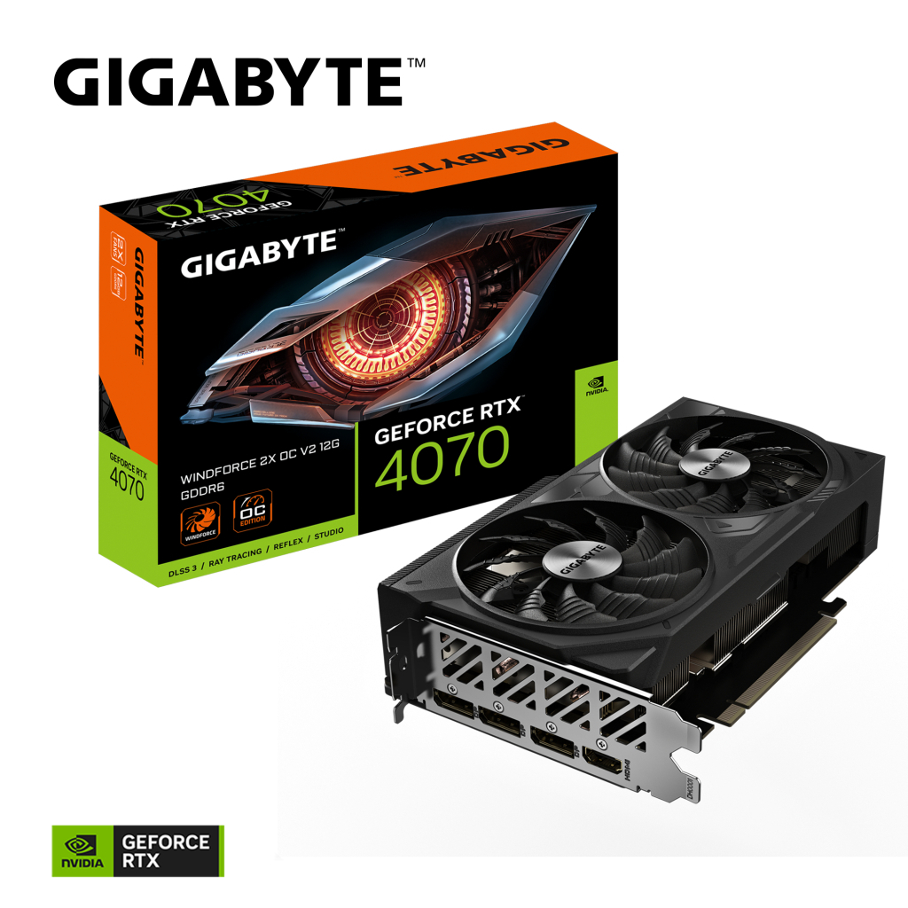Відеокарта GIGABYTE GeForce RTX4070 12Gb WINDFORCE 2X OC (GV-N4070WF2OCV2-12GD) - зображення 9