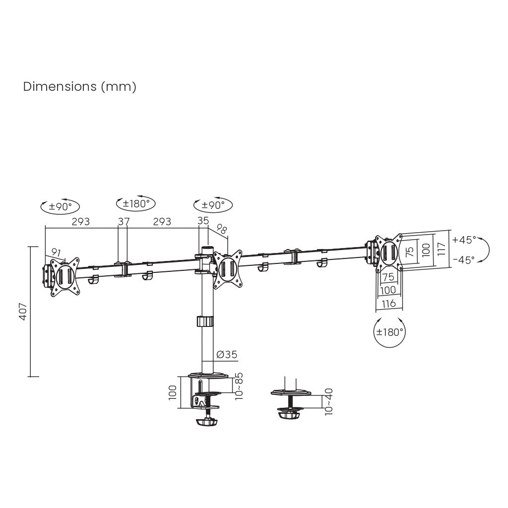 Кронштейн Brateck LDT66-C034 - зображення 7