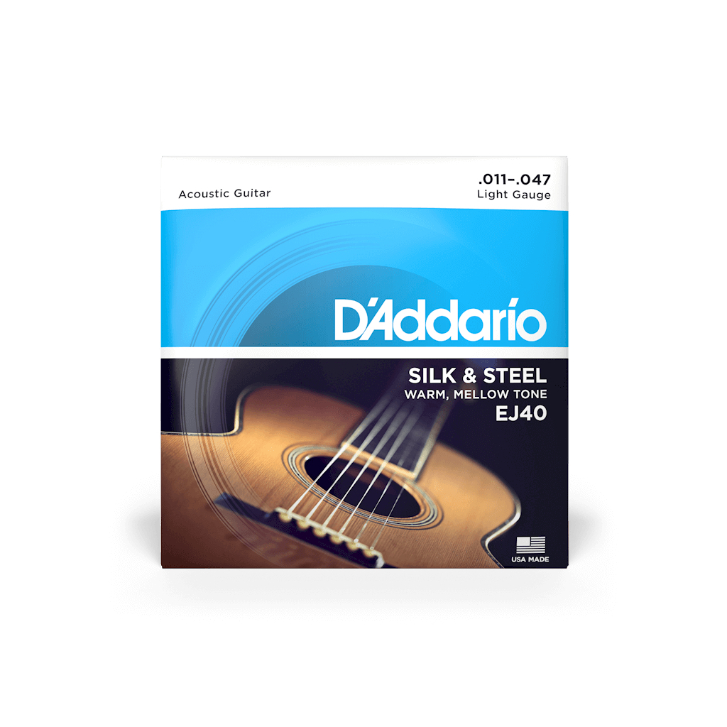 Струни для гітари D'Addario Silk & Steel Folk Regular Light (11-47) (EJ40) - зображення 1
