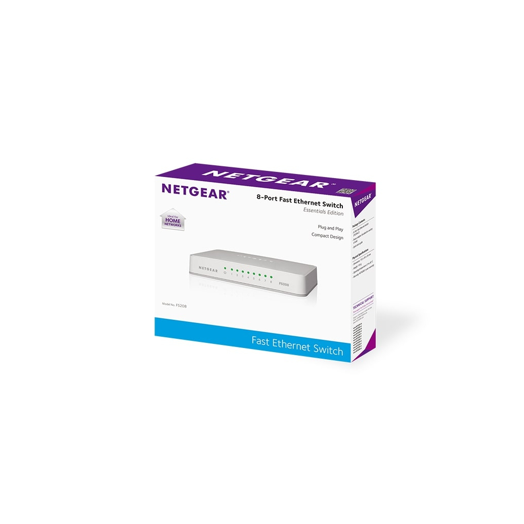 Комутатор мережевий Netgear FS208-100PES - зображення 5