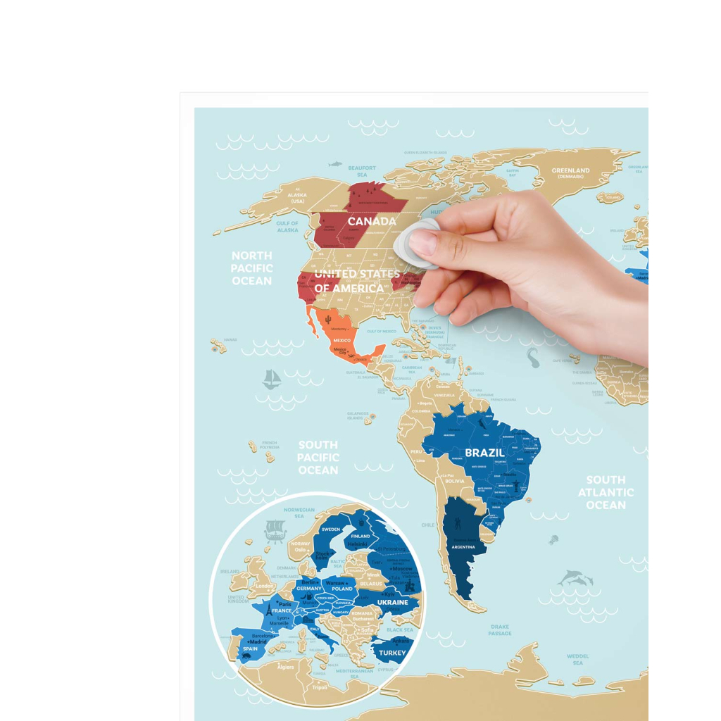 Скретч карта 1DEA.me Travel Map Holiday Lagoon World (13052) - изображение 3