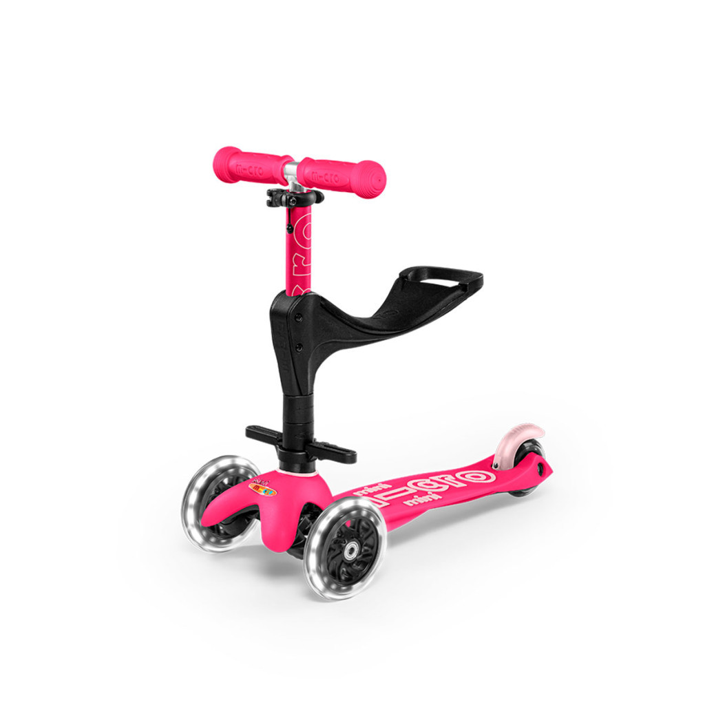Самокат Micro Mini 3in1 Deluxe Plus LED Pink (MMD146) - зображення 3