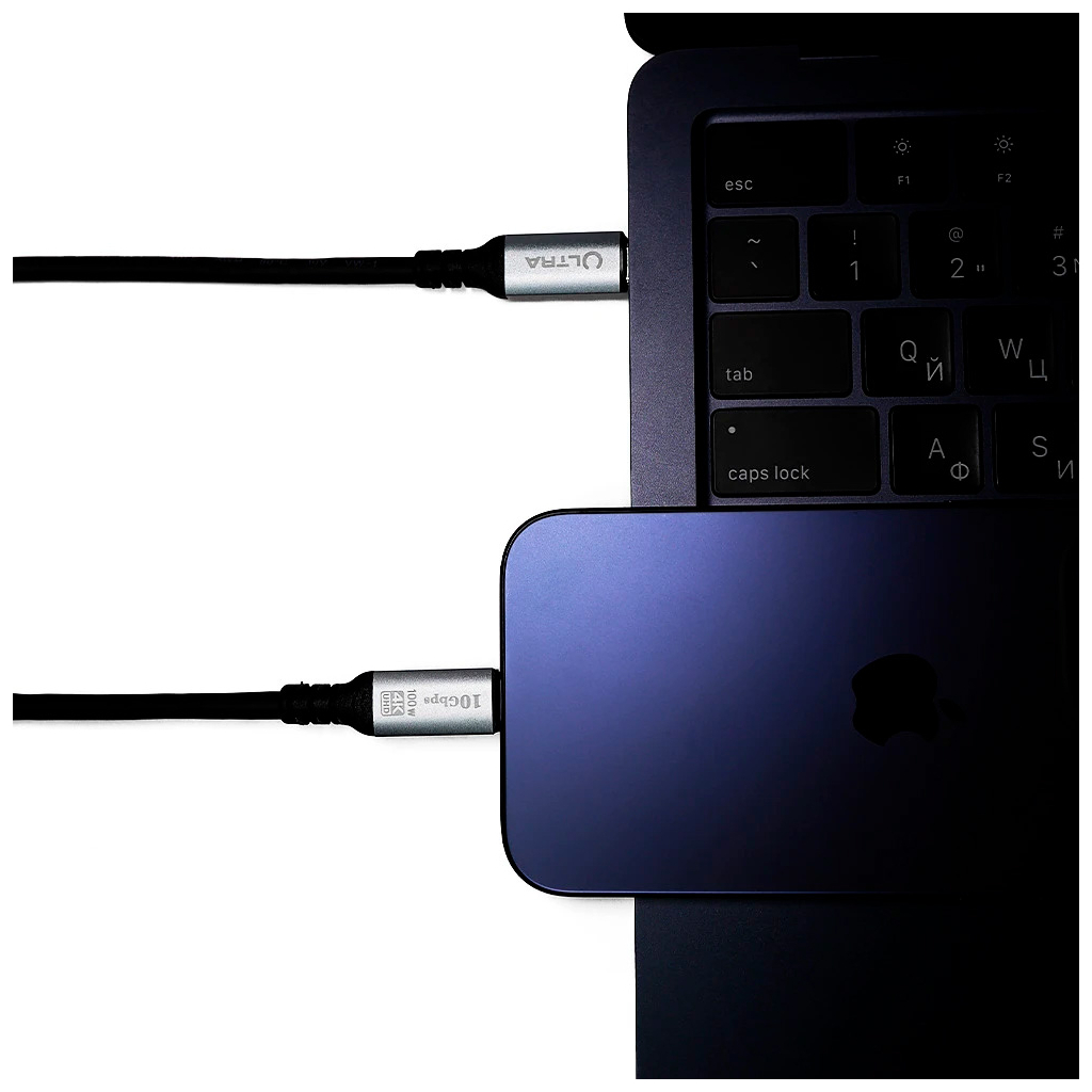 Дата кабель USB-C to USB-C 1.0m 10Gbps 100W black Ultra (UC107-0100) - зображення 3