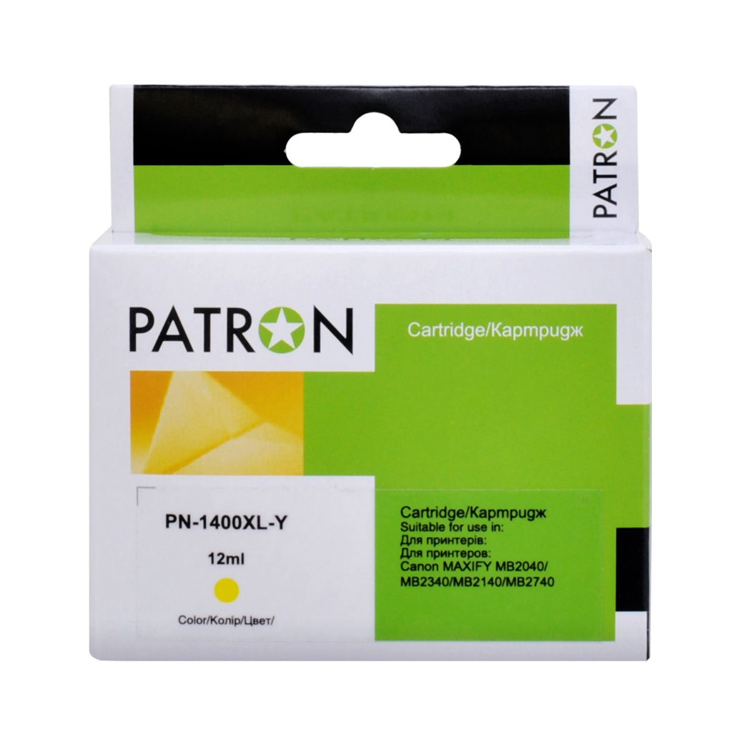 Картридж Patron Canon PGI-1400Y XL (9204B001) 1000 арк (PN-1400XL-Y) - изображение 1