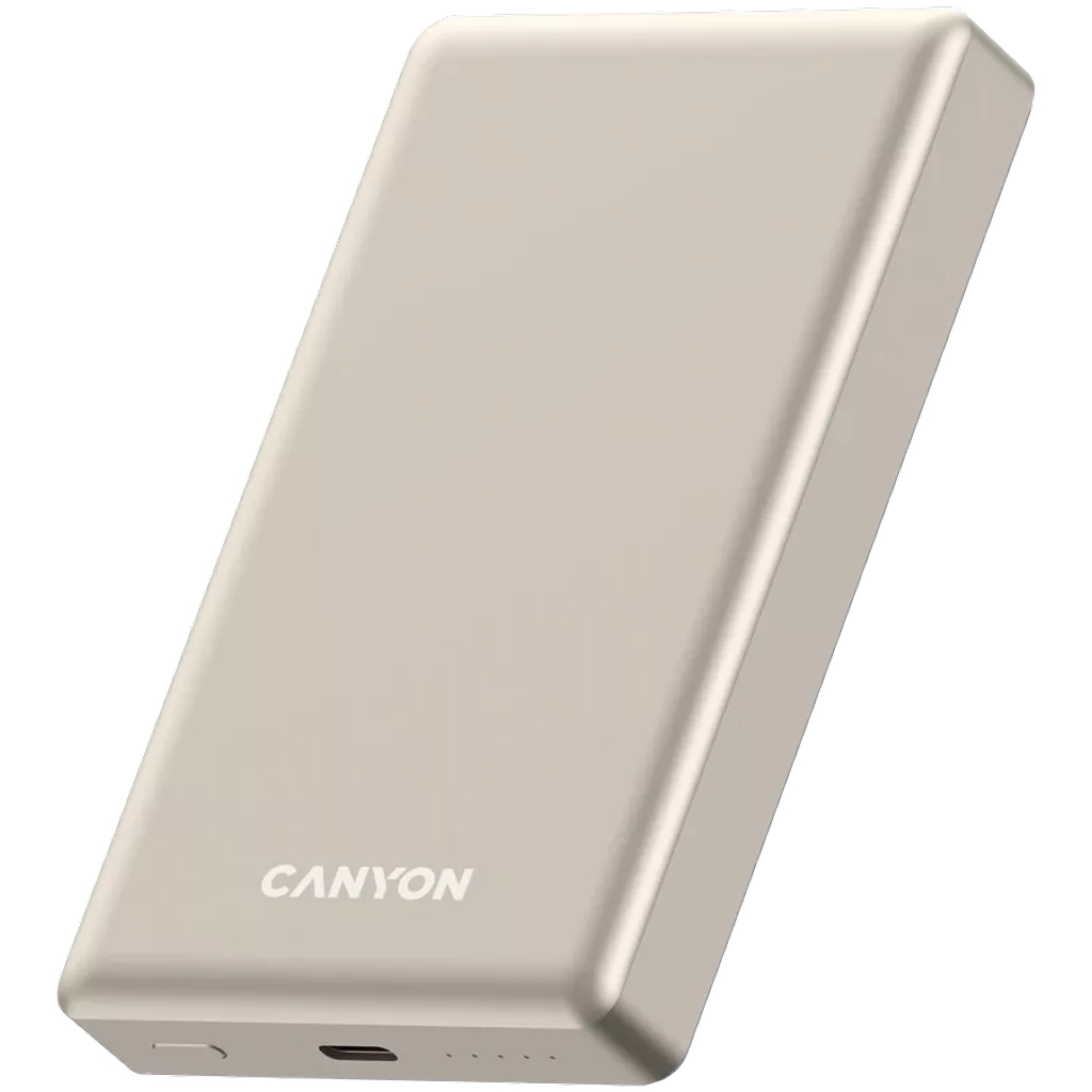 Батарея універсальна Canyon 10000mAh OnPower 510 slim Magsafe PD/20W Beige (CNS-CPB510BE) - зображення 2