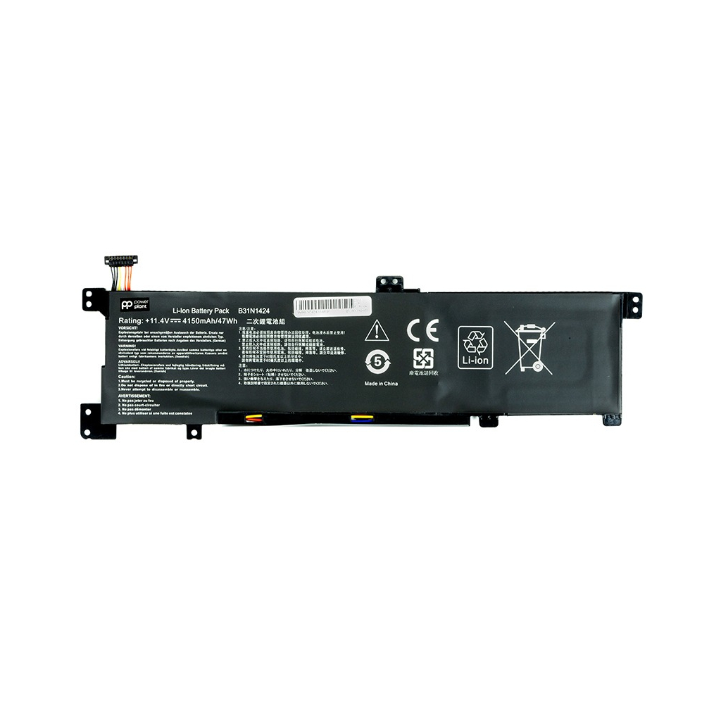 Акумулятор до ноутбука PowerPlant ASUS A401L (B31N1424) 11.4V 4150mAh (NB431267) - зображення 1