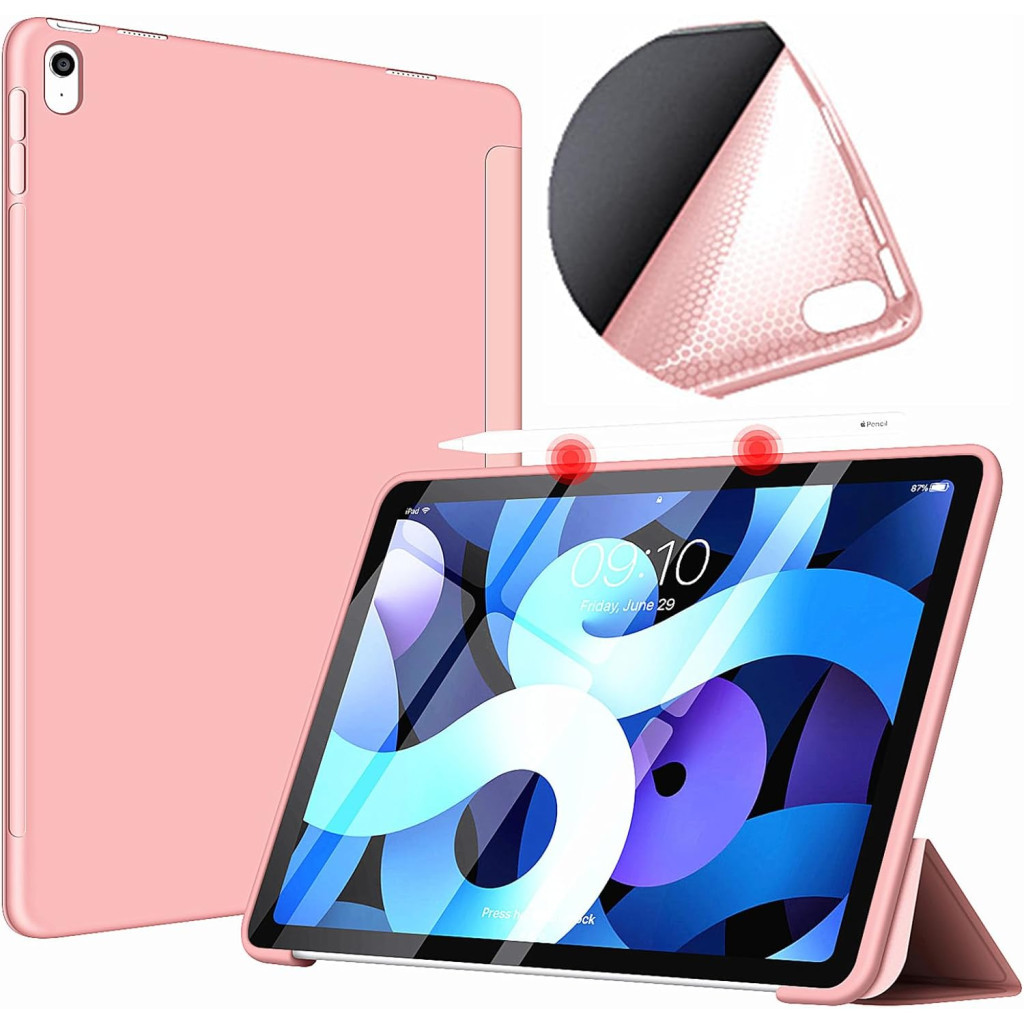 Чохол до планшета BeCover Tri Fold Soft TPU Silicone Apple iPad Air (4/5) 2020/2022 10.9" Pink (711133) - зображення 2