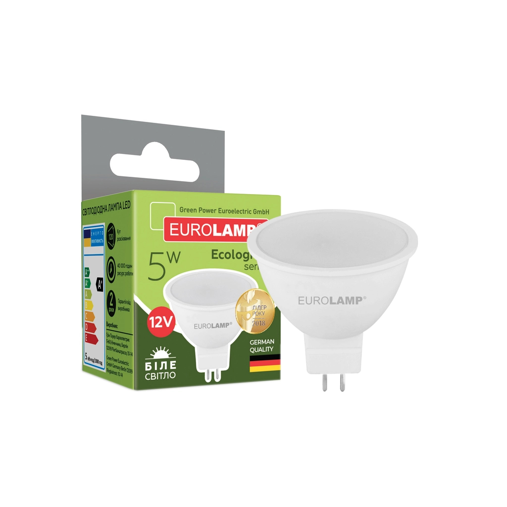 Лампочка Eurolamp LED SMD MR16 5W GU5.3 4000K 12V (LED-SMD-05534(12)(P)) - picture 2