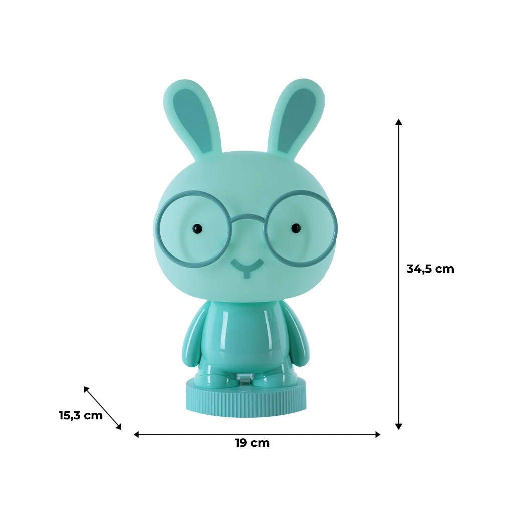 Нічник Kite Світильник LED з акумулятором Bunny, зелений (K24-490-1-4) - зображення 6