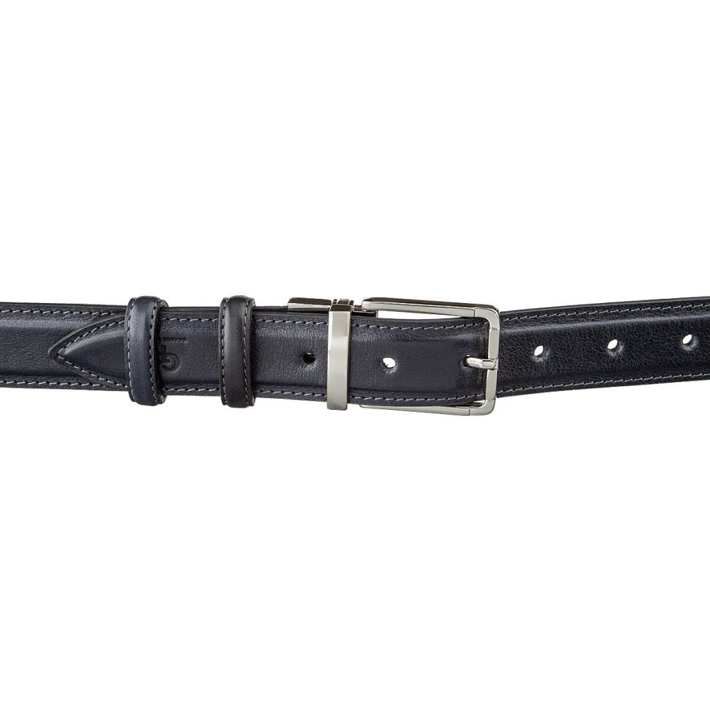 Ремінь Grande Pelle Брючний двосторонній Синій та Чорний (11156) - зображення 2