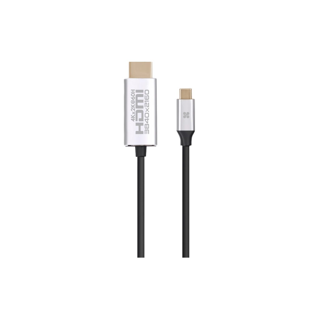 Кабель мультимедійний USB-C to HDMI hdlink-60h.grey Promate (hdlink-60h.grey) - изображение 1