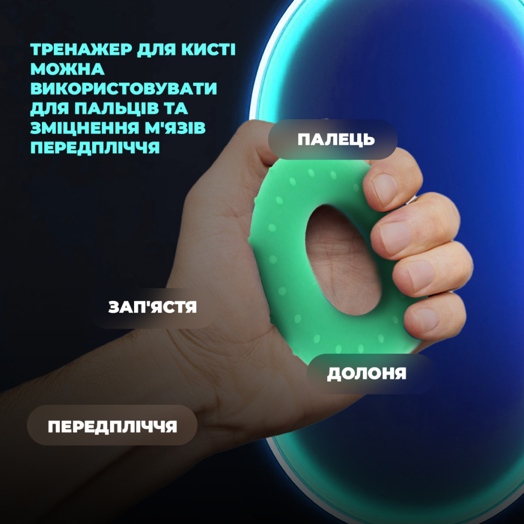 Еспандер PowerPlay PP-4338 Hand Grip Medium 20 кг Зелений (PP_4338_Green_20kg) - зображення 7