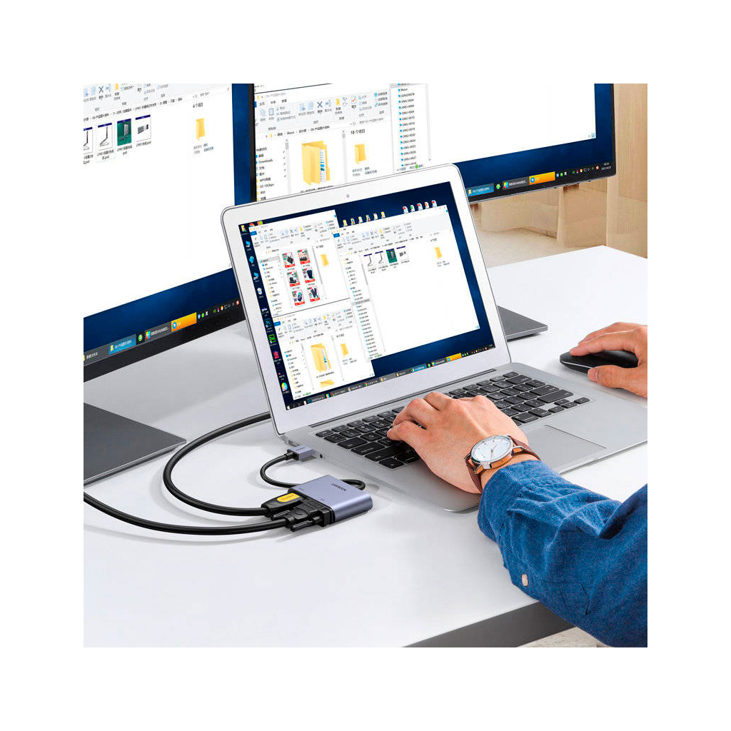 Перехідник USB 3.0 to HDMI + VGA CM449 gray Ugreen (20518) - picture 8