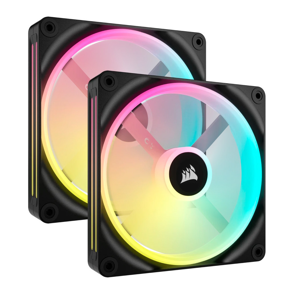Кулер до корпусу Corsair iCUE Link QX140 RGB PWM PC Fans Starter Kit with iCUE LINK System Hub (CO-9051004-WW) - зображення 1