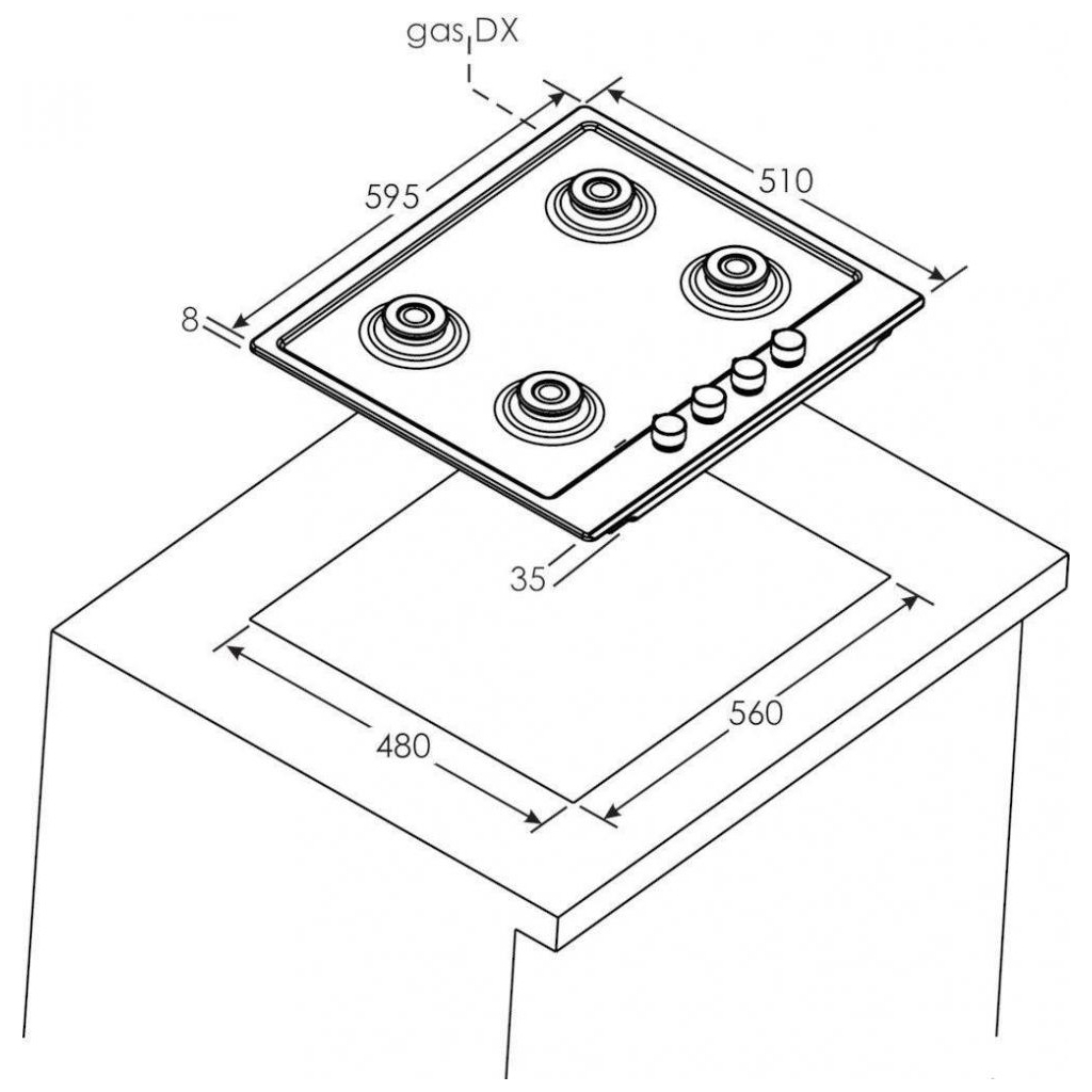 Варочна поверхня Candy CHG6BFB4WB - зображення 3
