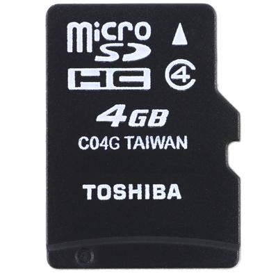 Карта пам'яті Toshiba 4Gb microSDHC class 4 (SD-C04GJ(BL5A) - зображення 1