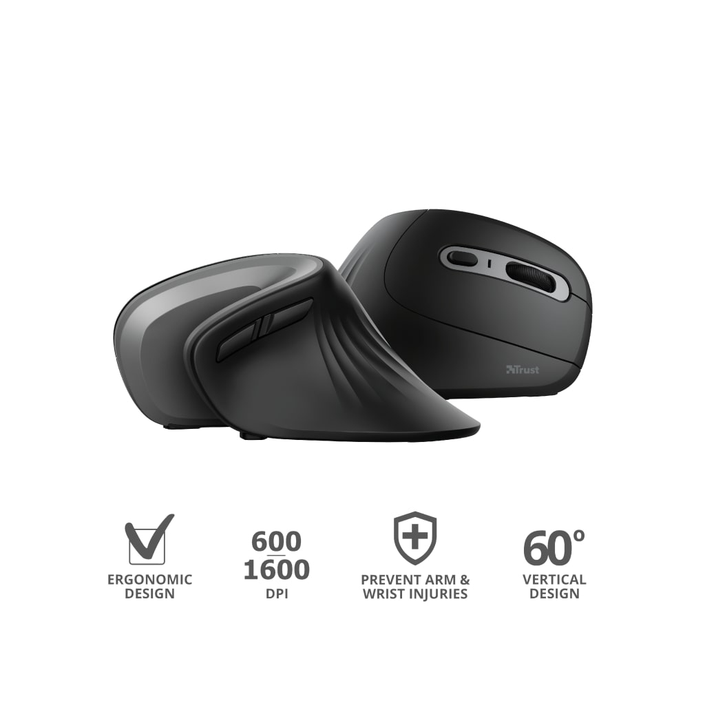 Мишка Trust Verro Ergonomic Wireless Black (23507) - зображення 9