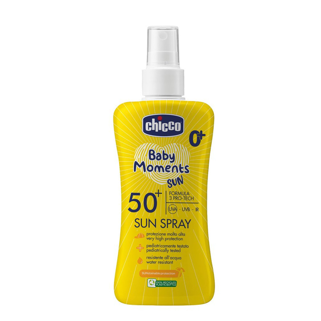 Дитяче молочко Chicco 50 SPF спрей сонцезахисний 150 мл (11260.00) - зображення 1