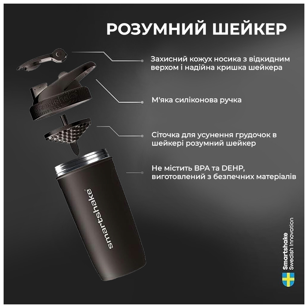 Шейкер спортивний SmartShake Reforce Stainless Steel 30oz/900ml Deep Rose (11153201) - зображення 9