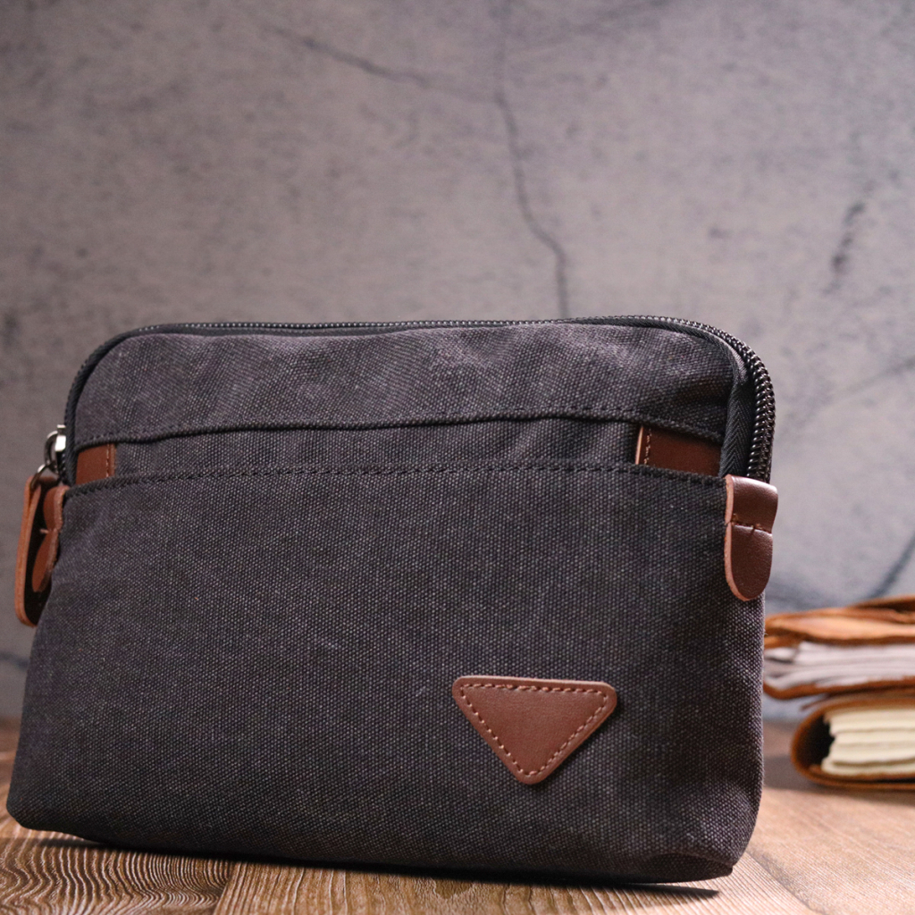 Сумка Vintage Текстильна Чорна (21258) - зображення 9