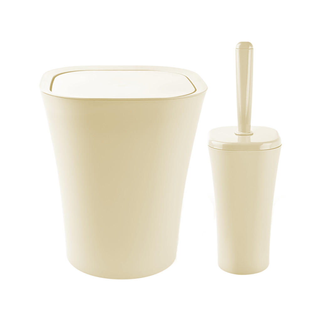 Набір для ванної кімнати Planet Household Papillon 2 предмети кремовий (6890) - зображення 1