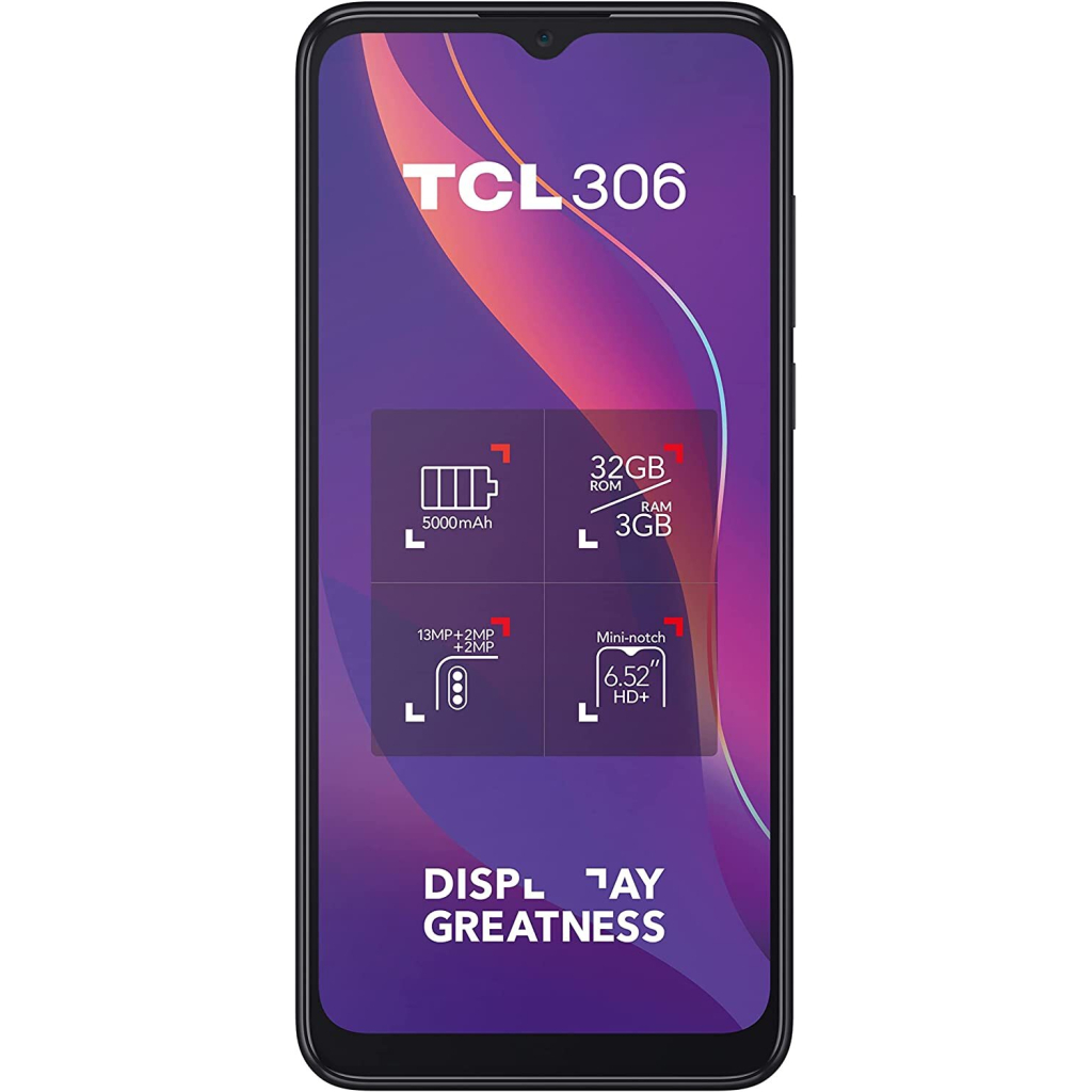 Мобільний телефон TCL 306 (6102H) 3/32GB Space Gray (6102H-2ALCUA12) - зображення 1