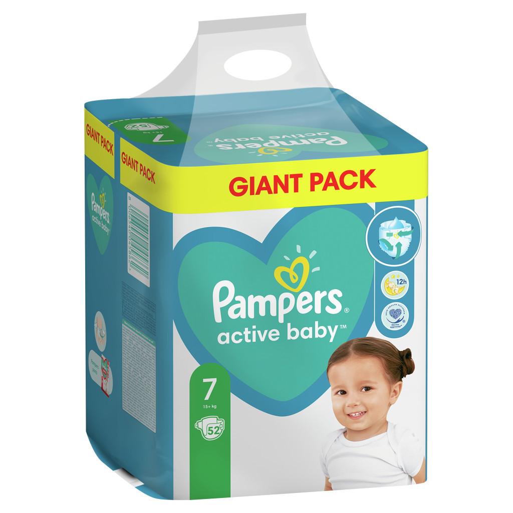 Підгузки Pampers Active Giant Plus Розмір 6 (15+ кг) 52 шт (8006540045862) - зображення 3