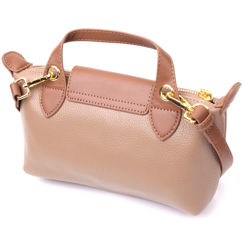 Сумка Vintage Жіноча з клапаном з натуральної шкіри Бежева (22251) - зображення 2