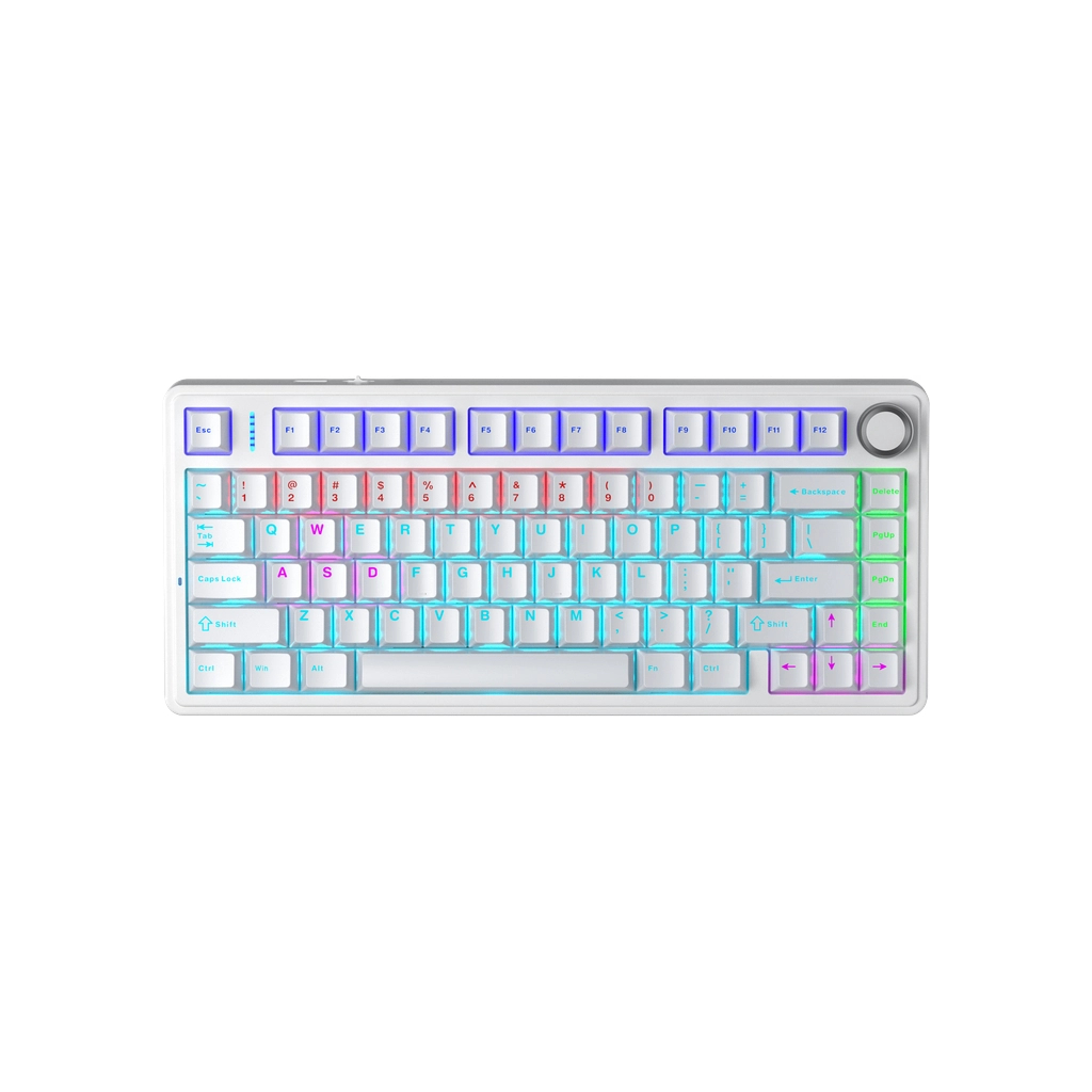 Клавіатура Aula F75 keycap KRGD Blue USB UA White (6948391202839) - зображення 1