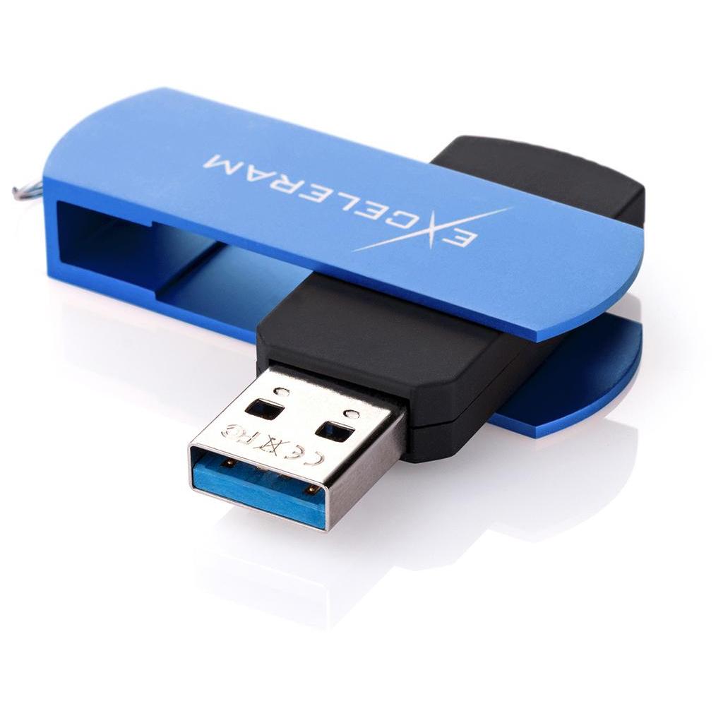 USB флеш накопичувач eXceleram 128GB P2 Series Blue/Black USB 3.1 Gen 1 (EXP2U3BLB128) - зображення 2