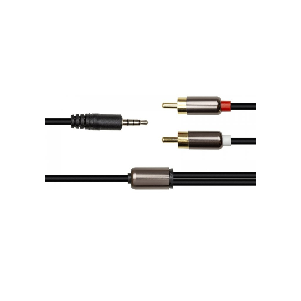 Кабель мультимедійний 3.5mm M to 2xRCA 1.0m PowerPlant (CA912834) - зображення 2