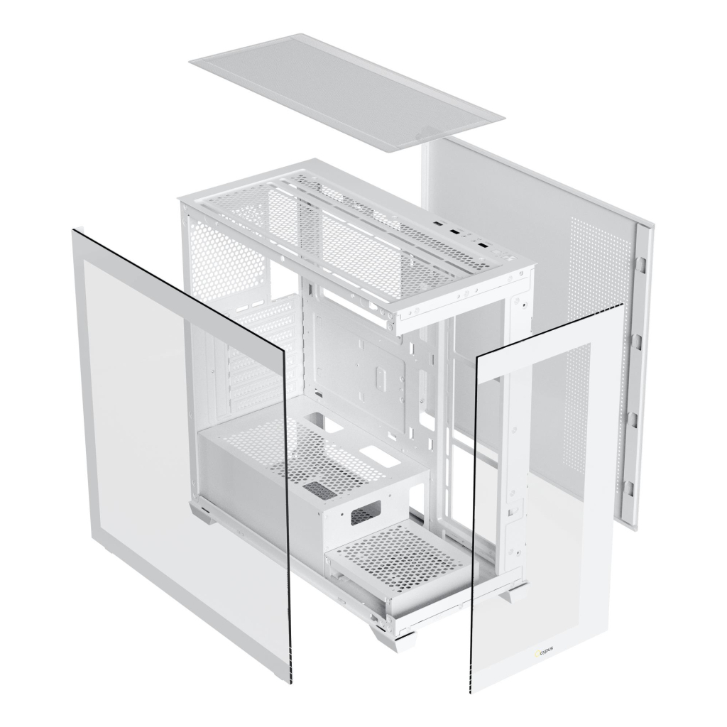 Корпус для ПК OCYPUS GAMMA C72 WH ARGB (GAMMA-C72-WHD400XX-GL) - зображення 8