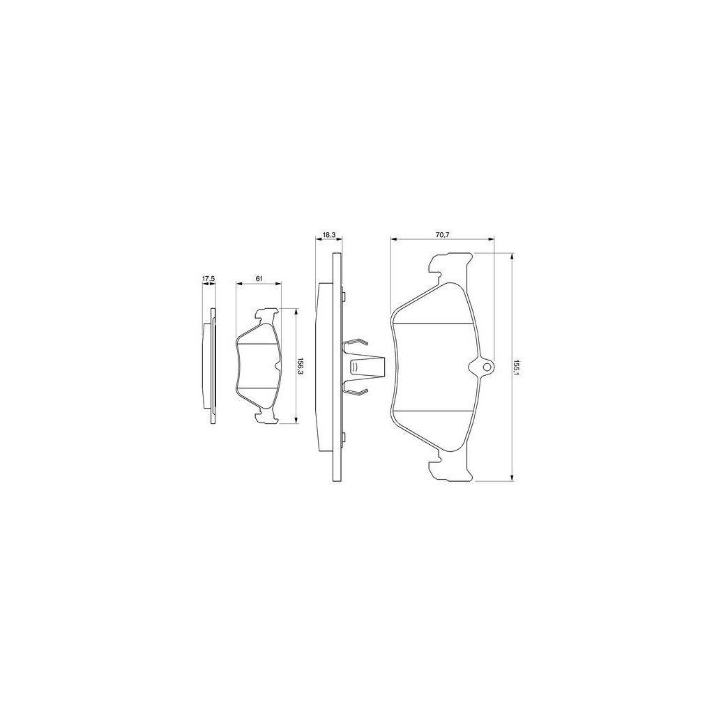 Гальмівні колодки Bosch 0 986 461 129 - зображення 1