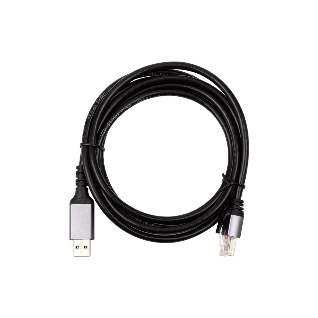 Дата кабель USB AM to RJ45 Ethernet 2.0m CAT6 UTP PowerPlant (CA914982) - зображення 1
