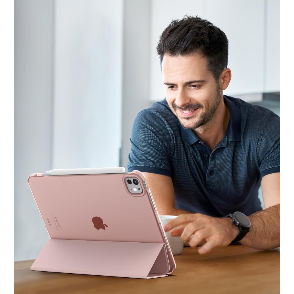 Чохол до планшета BeCover Tri Fold Hard Apple iPad Pro 11" M4 2024 Pink (711728) - зображення 5